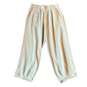 Prana Hideaway gauzy beach pants green size medium EUC